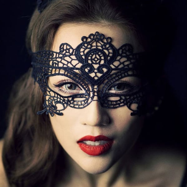 Glamorøs Øyemaske med blonder for Fest & Halloween - Nr 4