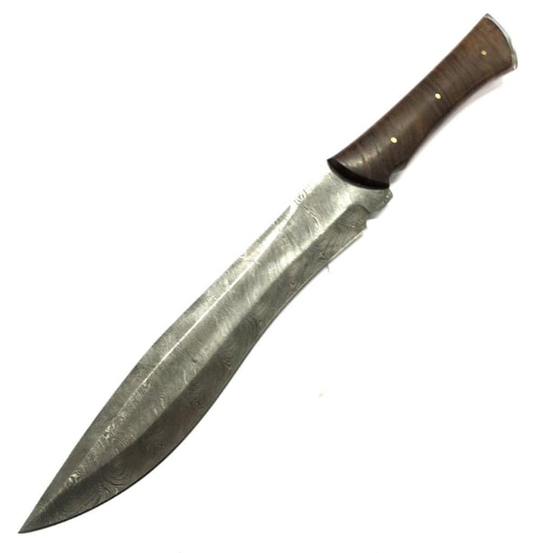 PreMax PX-109 käsintehty damaskiteräksinen metsästysveitsi – 352-kerroksinen damaskiteräs, kokonaispituus n. 39 cm