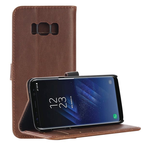 Samsung Galaxy S8 Plus Stilig Lommebok - deksel Mørkebrun