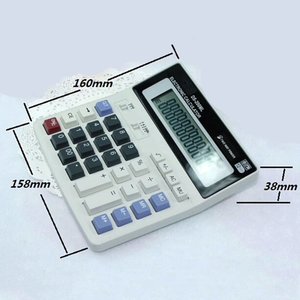 DS - 200ML Solar og batteri Dobbelt strømforsyning Desktop Calculato