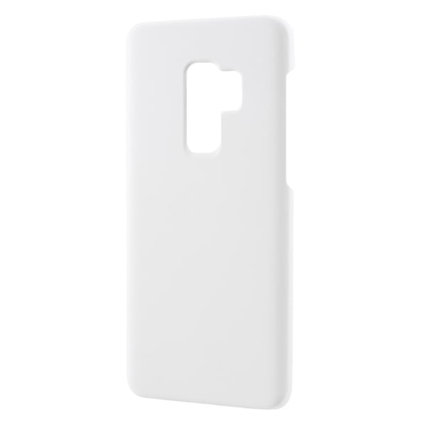 Til Samsung Galaxy S9 Plus Gummibelagt Hårdt Plastik Cover - Hvid