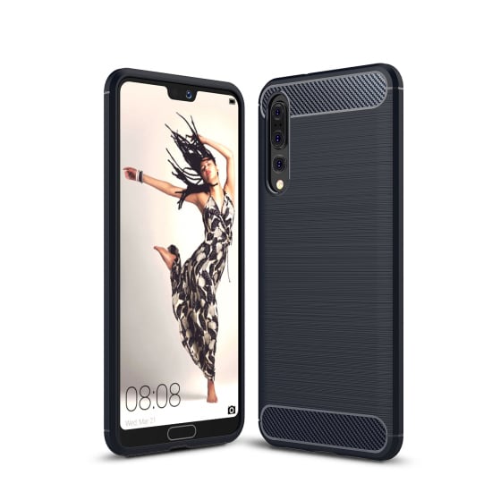 SKALO Huawei P20 Pro Armor Carbon Stødsikker TPU-cover