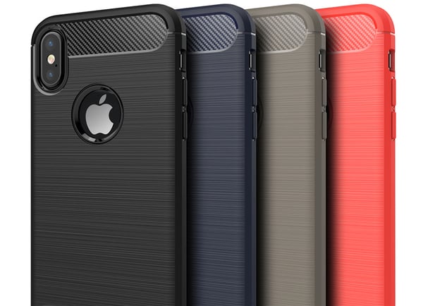 SKALO iPhone X/XS Armor Carbon Stødsikker TPU-cover