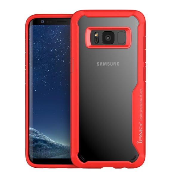 IPAKY Samsung Galaxy S8 Plus TPU Hybrid Deksel - Rød