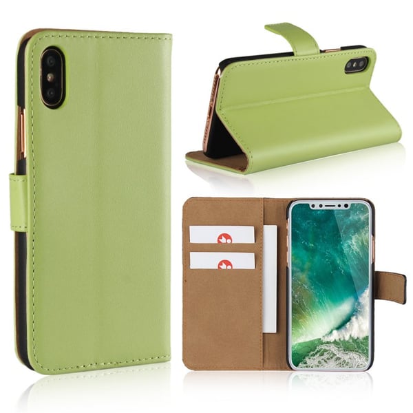 SKALO iPhone XS Max Lompakkokotelo Aitoa nahkaa
