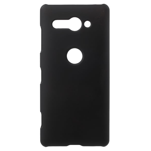 Gummibelagt hårdt plastikcover til Sony Xperia XZ2 Compact - Sort