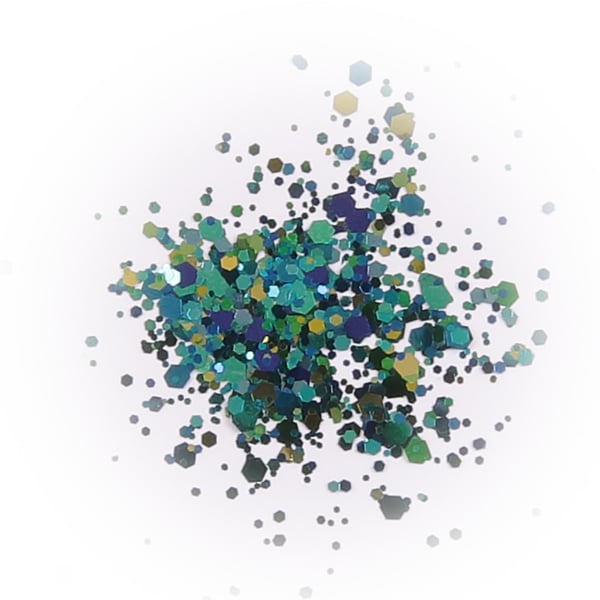 Negleglitter - Mix - Pocket blå - 8ml - Glitter