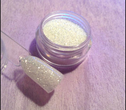 Negleglitter - Finkornet - Hvit is - 8ml - Glitter