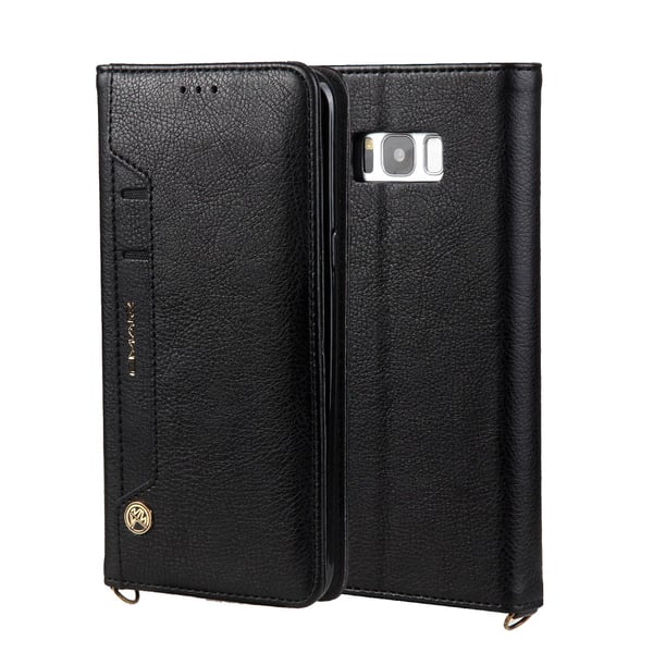 CMAI2 Litchi Lommebok - cover til Samsung Galaxy S8 Plus - Sort