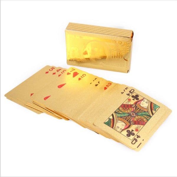 $100 gullplast PVC Poker vanntett spillkort kortstokk
