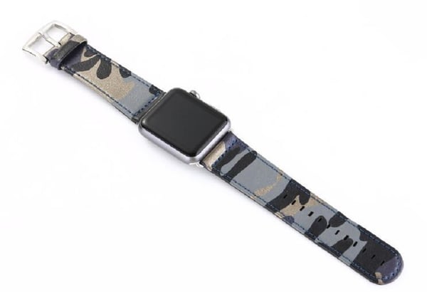 Læderrem med camouflage-stil til Apple Watch 38mm