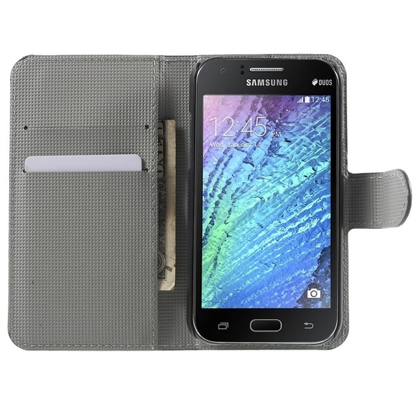 Samsung Galaxy J1 Lompakkokotelo Sleeping Owl