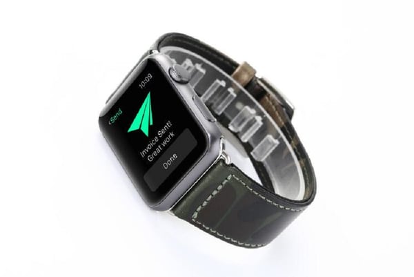 Læderrem med camouflage-stil til Apple Watch 38mm