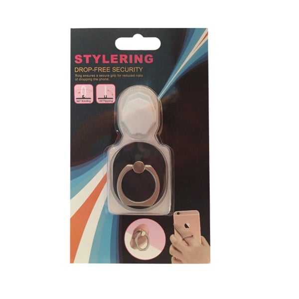 Ovalformet fingerringgreb kickstand beslag til iPhone Samsung osv.