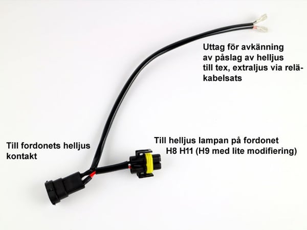 H8 H9 H11 kaukovalon tunnistava liitosjohto lisävaloa varten led-ramppi