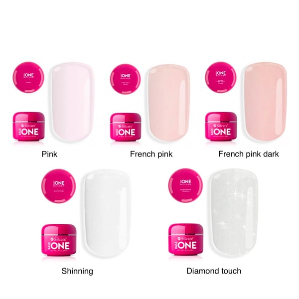 Base one - Builder / building gel 15g - 17 forskjellige - UV gel - Silcare