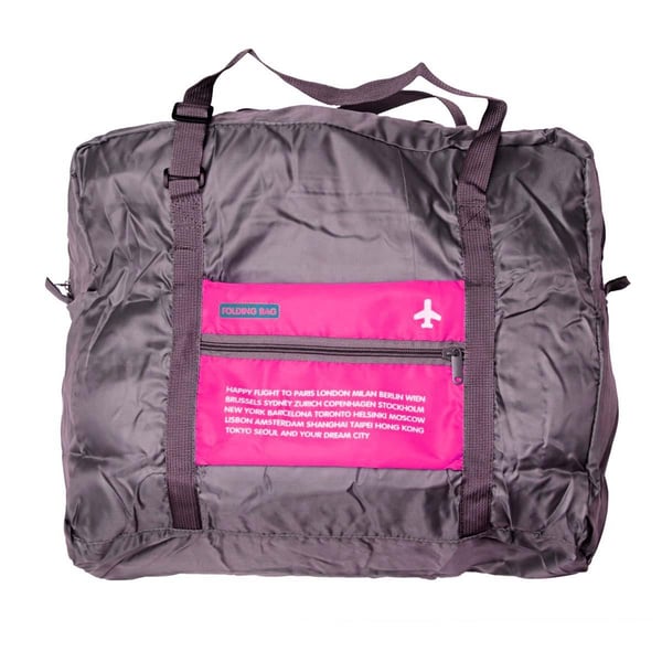 Sammenleggbar Duffelbag med Oppbevaringspose - Rosa