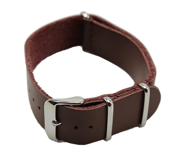 NATO klock armband i ÄKTA läder - 5 Olika färger