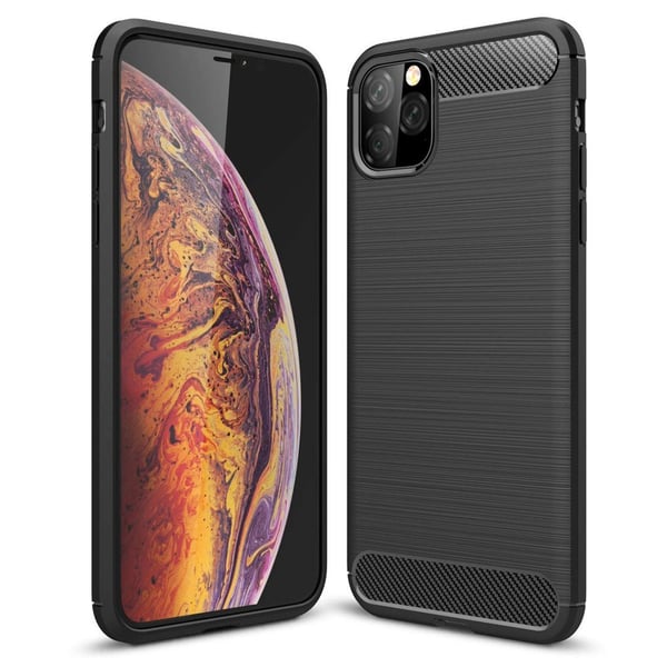 iPhone 11 - Fleksibelt Carbon Blødt TPU Cover - Sort