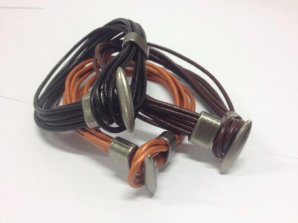 Armband ankarspänne med flera remmar i PU läder - 3 färger