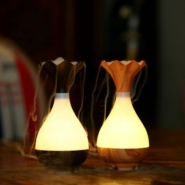 Jade Bottle aromaterapi luftfugter og lampe - Træ
