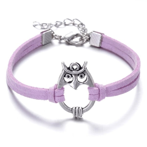 Armband med symbolen "Uggla" i silver - Flera färger