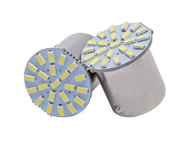 Ba15s r5w r10w 1156 Led-lamput w. 22kpl 4014smd siru 6000K 2-pack