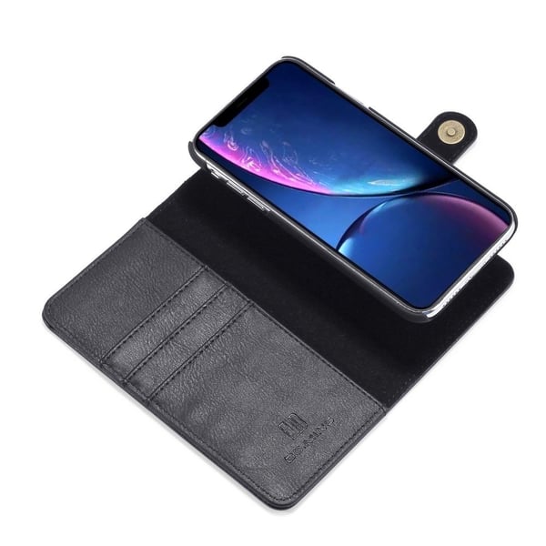 DG.MING iPhone 11 Split Lommebok - deksel I Lær - Svart