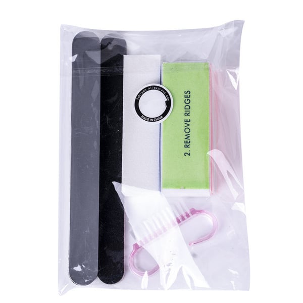 5-pack blandede filer, negletapesett, neglepleie, bufferfil