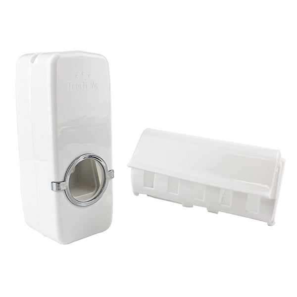 Tannkrem-dispenser med tannbørsteholder