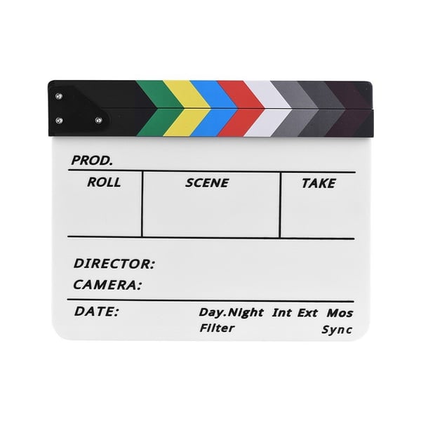 Ohjaajaelokuva Clapboard Movie Cut Scene Clapper Board - Värikäs tikku