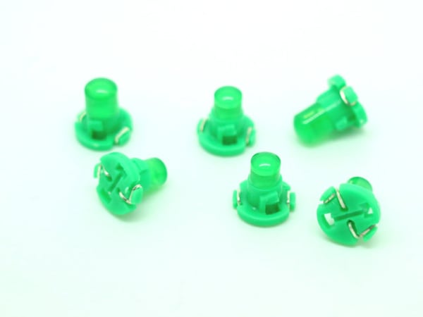 T4.2 T4 grön Neo Wedge 6-pack led lampor instrument belysning