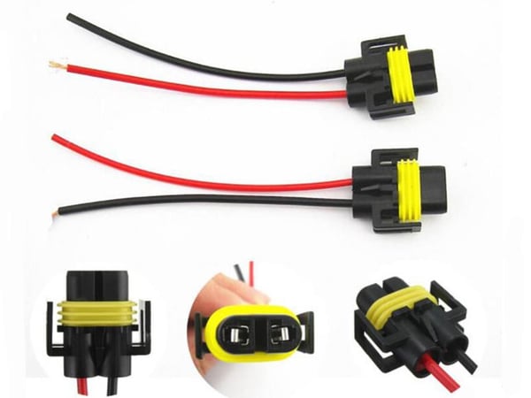 H8 H11 (H9) xenon / LED / halogeeni -liittimet, 2 kpl pakkaus