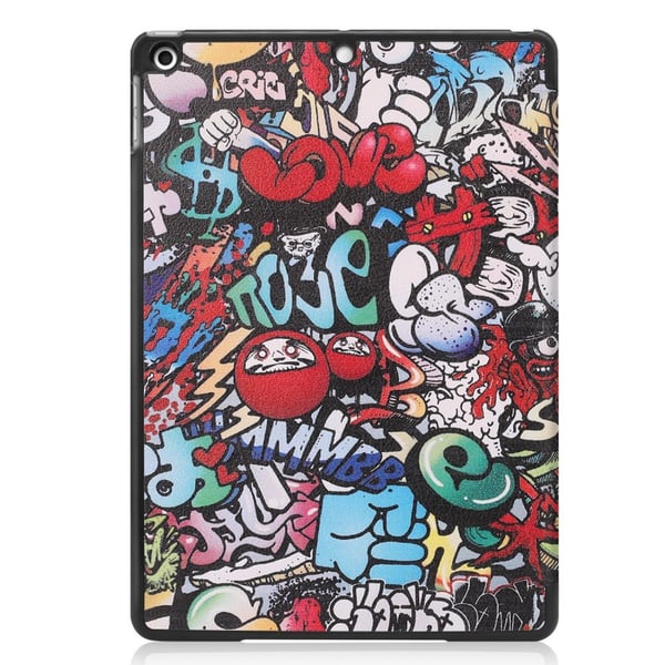 Apple iPad 10.2 Slim Fit Trefoldelig Deksel - Graffitimønster