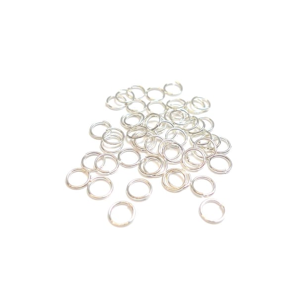 Silverpläterade Ringöglor 6mm 20-pack