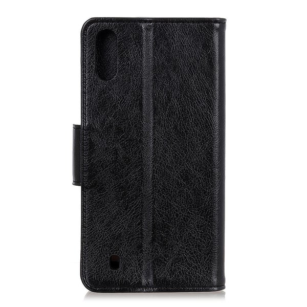 Nappa Texture Pung Standetui til Samsung Galaxy A10 - Sort