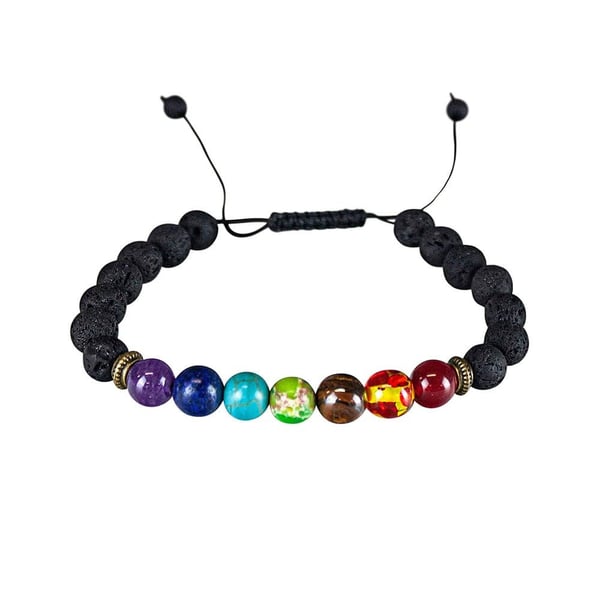 Chakraarmbånd med makramédetalj