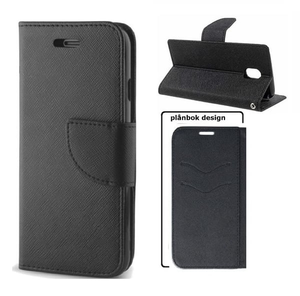 Huawei Y5 (2019) - Smart Fancy Flip Case - Musta