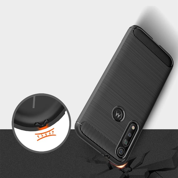 Stöttåligt Armor Carbon TPU-skal Moto G8 Plus