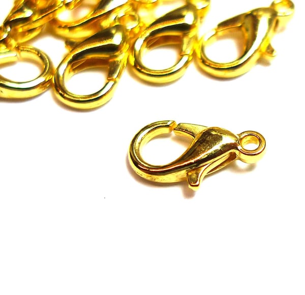 5-Pack Lås till Halsband/Armband - Guldpläterade
