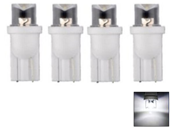 T10 w5w 4 LED-polttimoa, joissa yksi Flux-siru, 6000K, 12V DC.