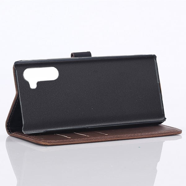 Crazy Horse Pung Etui til Samsung Galaxy Note 10 - Kaffe
