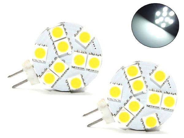 G4 0,5w 2-pack 6000K Led lampa till husvagn bil husbil båt G-4