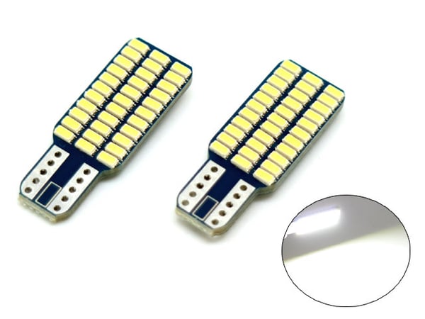 T10 w5w 6000k LED-lampor, Canbus med 33 st 3014SMD chip, 2-pack.