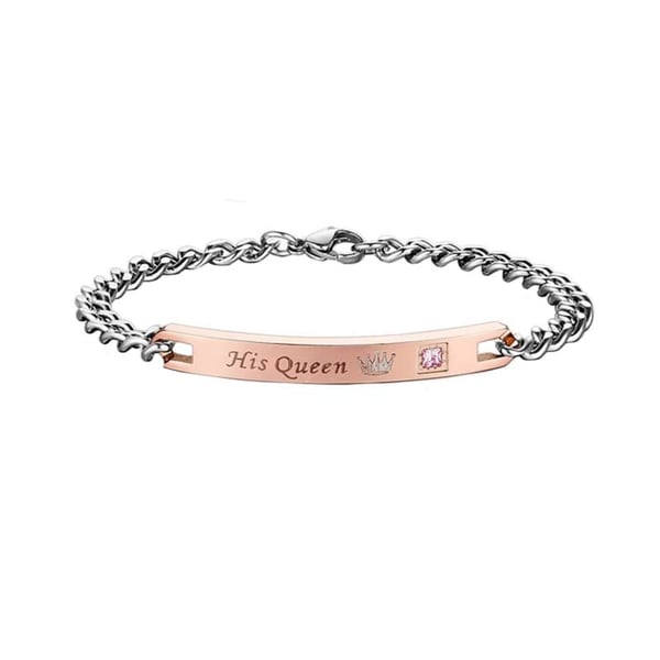 Pæresmykker - Pararmbånd -  Her King / His Queen