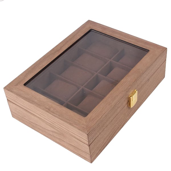 Klockbox 10 klockor Trä - VALNÖT Klockbox 10 klockor Trä - VALNÖT