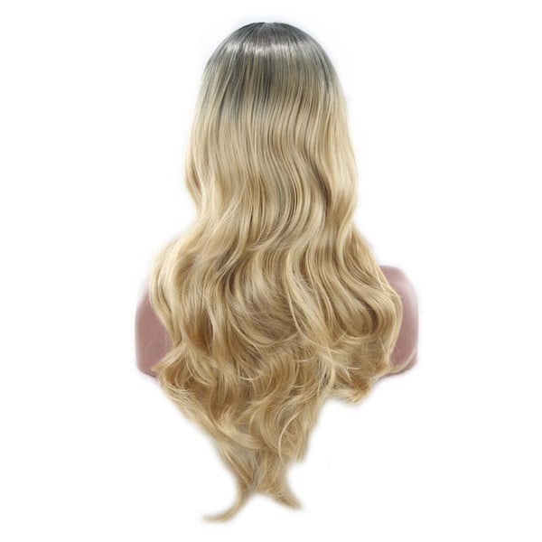 Paryk Sort, grå, blond inkl. paryknet & hårforlængelseskam