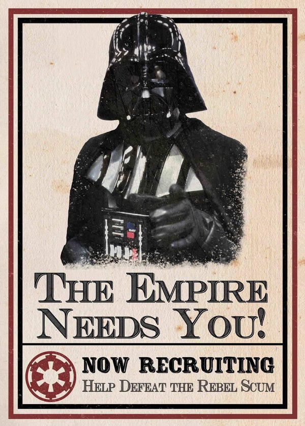 A3 Print - Star Wars - Darth Vader - Imperiet har brug for dig