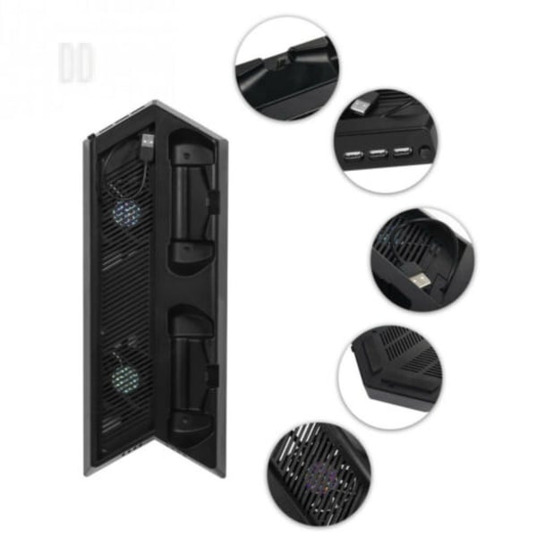 KJH PS4 Pro Opladningsstandkøler 4 i 1