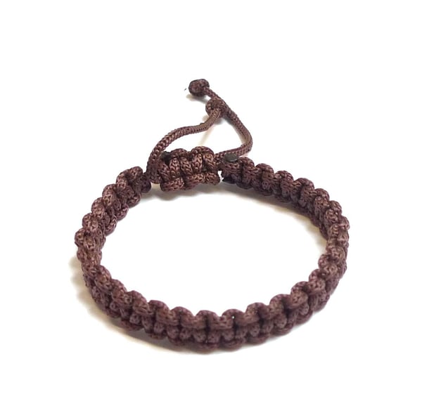Brunt Flätat Armband - Reglerbart